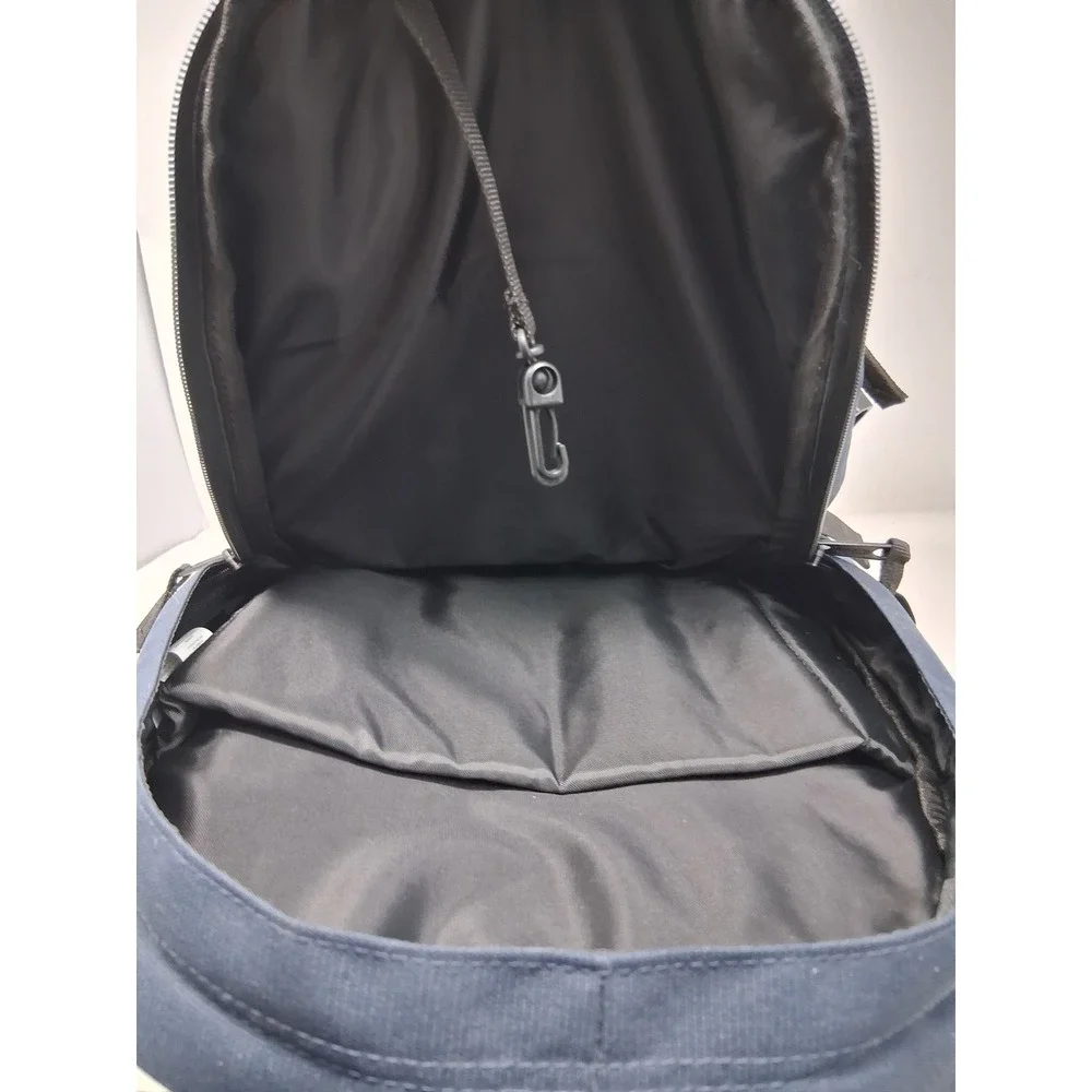 Eastpak Navy Blue Slim Compression Strap Backpack Built to Resist NWT